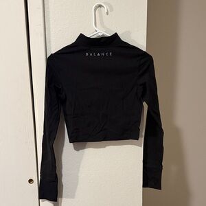 Balance Athletica Black Long Sleeve Crop Top
